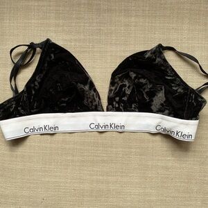 Calvin K velvet bralette